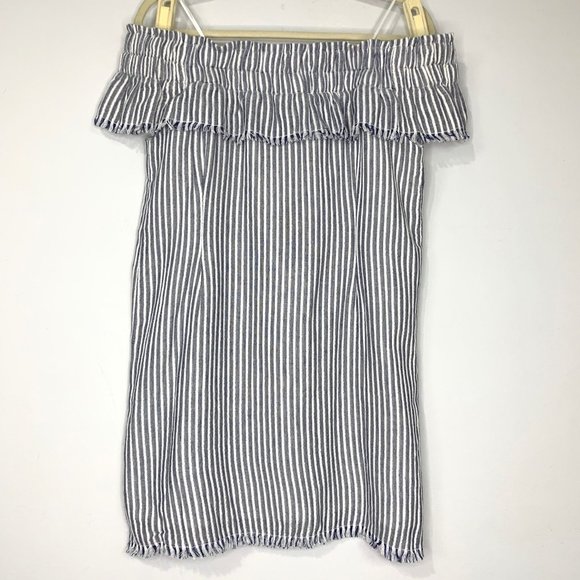 NWT GREYLIN x Revolve Off-the-shoulder Striped Casual Shift Maxi‎ Dress Sz S - Picture 2 of 11